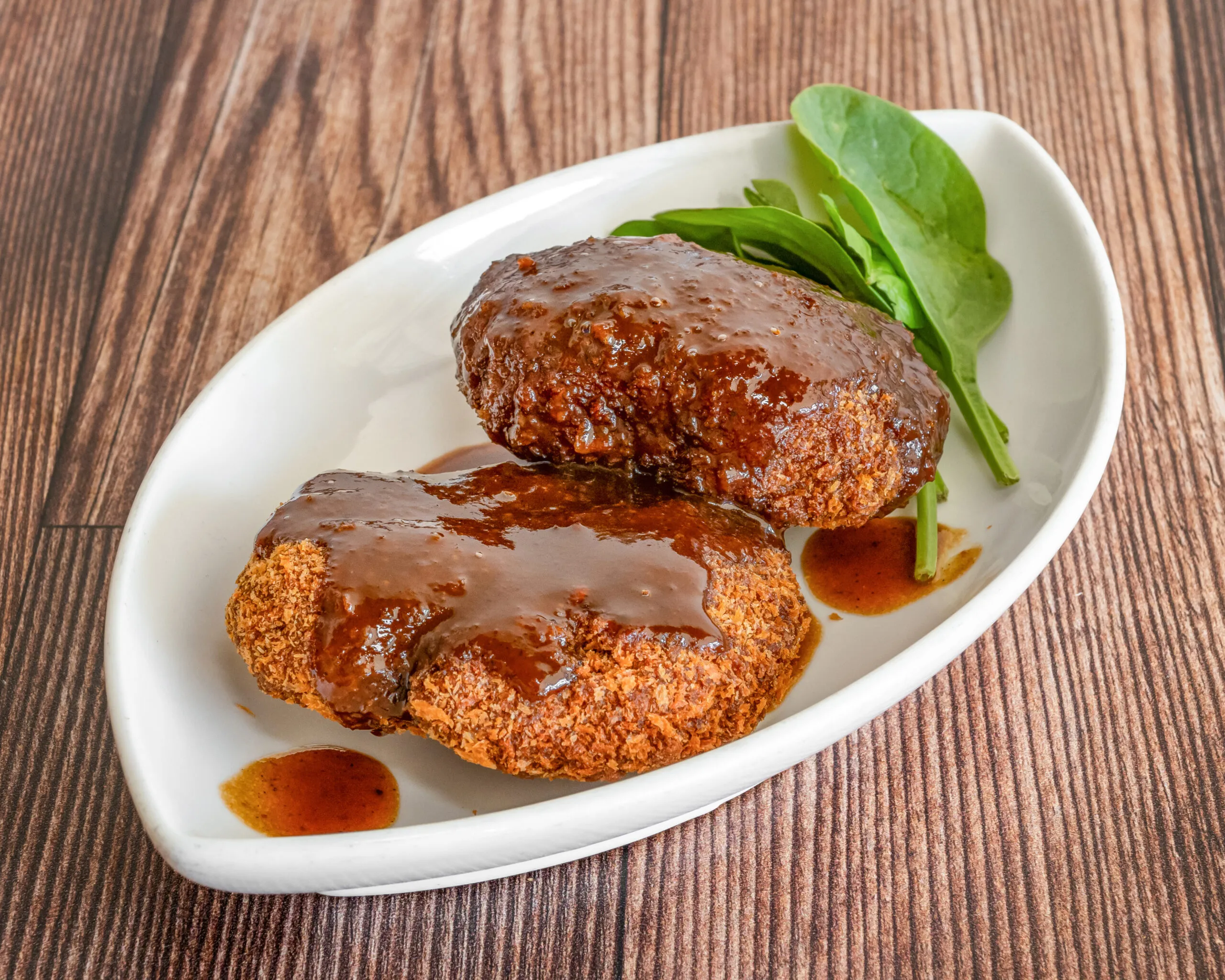Menchi katsu plate